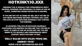 Belly bulge with dildo from mr. Hankey toys Hotkinkyjo