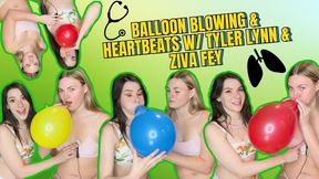 HD Ziva Fey - Balloon Blowing And Heartbeats With Tyler Lynn