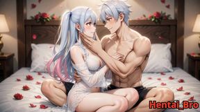 Sensual Silver-Haired Couple - Intimate Bedroom Passion