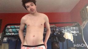 niko springs puts on sensual strip and jack off session