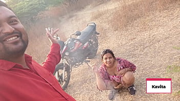 Desi Kavita whore fuck with client in jungle