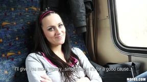 Public Pickups - Petite Euro Babe Mea Melone Takes Stranger Dick on the Train