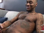 Working His Impressive Huge Cock