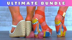 Trampling Your Cock & Face In Our Vacation Wedges - Ultimate Bundle - 180 - Goddess Amber - Miss Lucy - Trample Trampling CBT Ballbusting Crushing