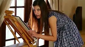 Candice Luca shows off her perfect body and rubs herself