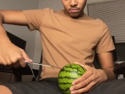 Fucking this watermelon like it's your pussy