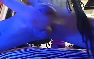 Gothic tgirl cumshot