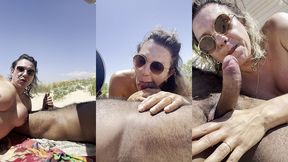 boquete em publico na praia