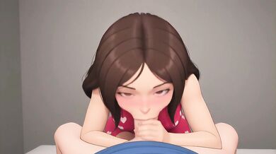 AI Generated - Brunette Heart Top Deepthroat Cutie & Bedroom Passion Part 1