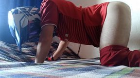 Young Soccer Player Jerks off and Cums
