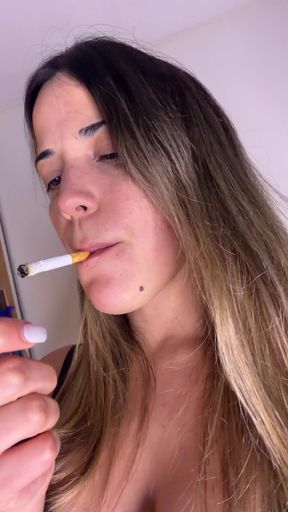 Smoking fetishist gets what they crave