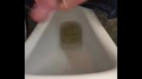 jerking off and cumming in public washroom