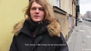 BIGSTR - Blonde Twink Gets Offered Cash In Exchange For The Use Of His Mouth, He Happily Accepts