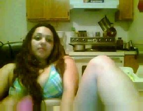 Chatting with two cute brunette teens on the webcam