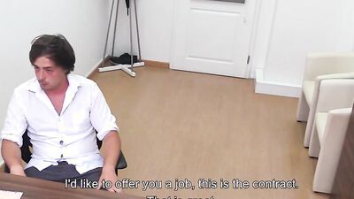 Shy guy comes to an audition to suck dick and get banged