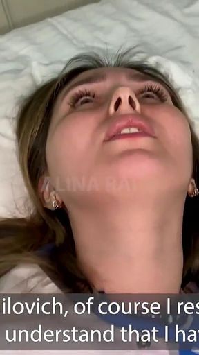Private clinic patient fucked married nurse in pussy and ass. ...tly, you mixed up the hole, and secondly, I have a husband!
