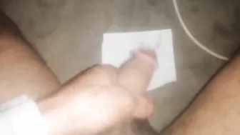 Hairy twink gets oiled handjob and bottomed in bathroom