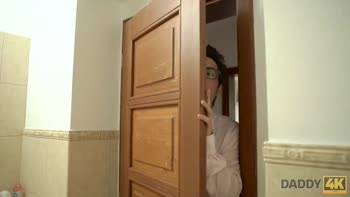 Blonde Teen (18+)'s Forbidden Affair with Her Friend's Dad