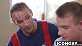 Thanking the daddy for the save with a hot and messy fuck