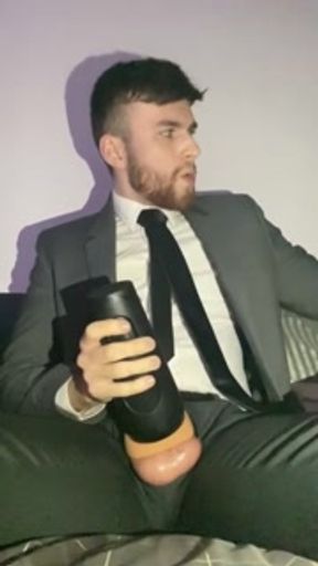Smoking and Fleshlight Fucking in Suit (PART 2)