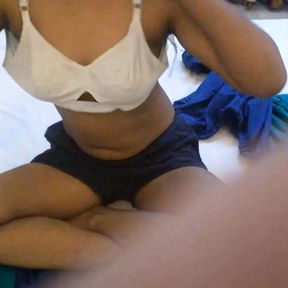 Handjob and Cumshot before my Cheater Wife Priya is ready to go home and wearing Desi Bra and Chaddhy (Panty)! Slowmo ! E45_mix