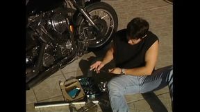 Blonde Horny Get a Hard Fuck by Mechanic with Hard Big Cock