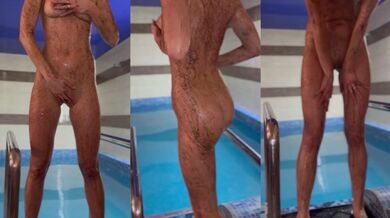 I rub myself in the sauna