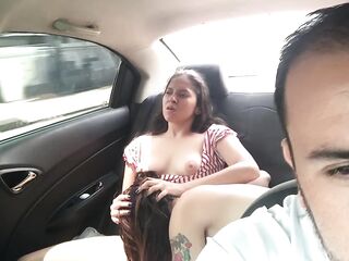 Sexy angels make movie scenes in my car for their boss