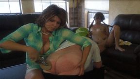 Step-Mom and Step-Daughter Bust the Pool Guy - WMV