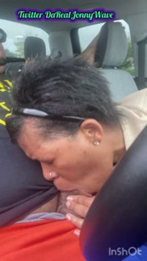 OMG!!! Almost got caught Mz K sucking cock like a pro