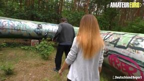 Lullu Gun's Outdoor Adventure: Intense Forest Encounter with a Brunette Beauty