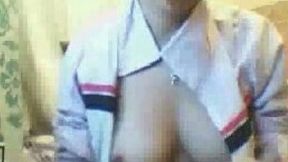 Do you feel that this Turkish blonde milf is shy on webcam