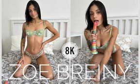 The Girl Masturbates With A Big Dildo