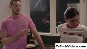 Natalie Mars strokes her shedick while getting nailed 0