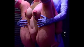 Bald Pussy Slut Tracer Gets Fucked And Cum Inflated By Large Futa Cock Widowmaker From Behind And Carried