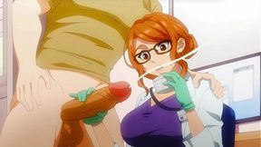 Dr. MILF jerked my cock on a routine visit - Hentai