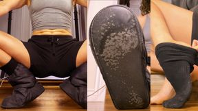 Stinky Dirty Dance Booties and Socks Removal