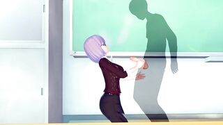 FEMALE PROFESSOR NEEDS ENERGY 3D CARTOON