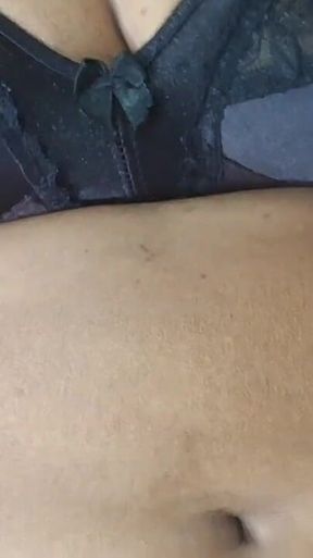 Hood Bitch with a Big Booty on Bed