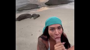 Boquete na praia deserta, chorei engolindo a rola
