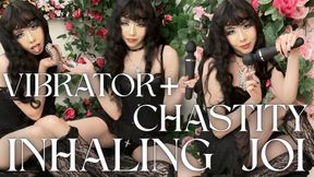 Cum in Chastity With A Vibrator: Sniffing, Gooning, CEI, Orgasm Countdown