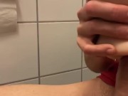 Came over this old pocket pussy while cleaning, felt good. Pumping orgasm contractions.