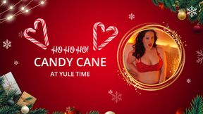 Candy Cane Dildo and Red Lingerie (4k)