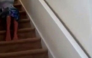 Paraplegic beauty stairs