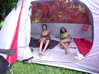 YNGR - Babi Star & Malina Melendez Got Their Cunts Screwed Whilst In Their Secret Tent
