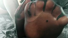 foot fetish sexy nylon feet (arya grander)