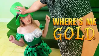 Petite Blonde Sophia Fucks Hard in Leprechaun Costume and Striped Stockings