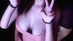 Sexy Asian Girl Victory Standing Fuck