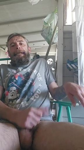 Smoking Fetish Masturbation at the Allotment
