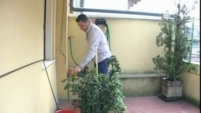 Beautiful Transsexual Fucked Doggy Style on the Bed by Her Boyfriend